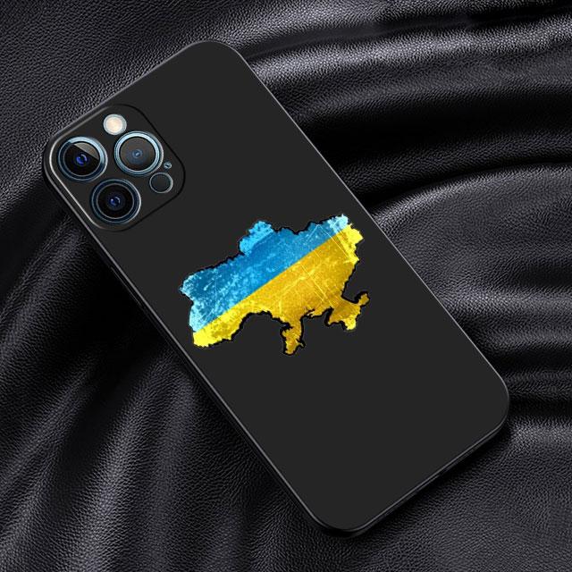 

Чохол з прапором України для Apple iPhone 14 13 11 12 Pro 7 XR X XS Max 8 Plus 6 6S SE 2022 13Pro Black Soft Phone Funda iPhone SE 2022