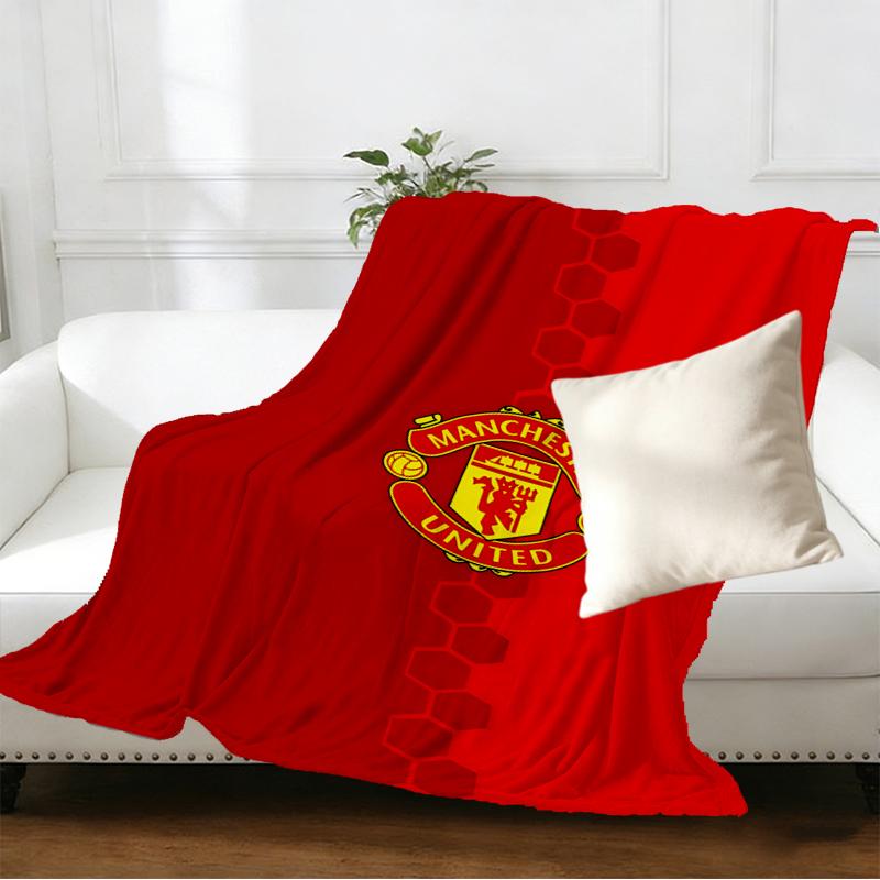 Manchester United F.C. Decke mit Aufdruck - Weich & Bequem, für Schlafzimmer, Reise, Sofa, Heimdekoration - Geburtstags-Weihnachtsgeschenk für Freunde