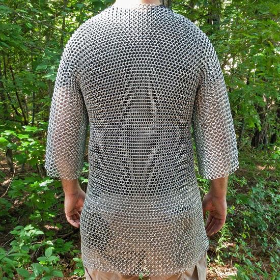 Foe Of Sword Haubergeon - Medieval Functional Historical Replica Chain Mail Armor Lang skjorte | Middels Stor