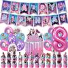 Kpop Demon Birth Date Celebration Decoration Hunter Group Birth Date Celebration Supplies Huntrix Kpop Anime Cake Topper Balloons Hanging Flag