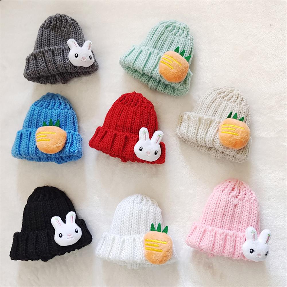 Doll Woolen Hat for Dollhouse Miniature for 15cm Labubu Color Match Hat Kawaii Cute Doll Accessories Kids Girls Toys