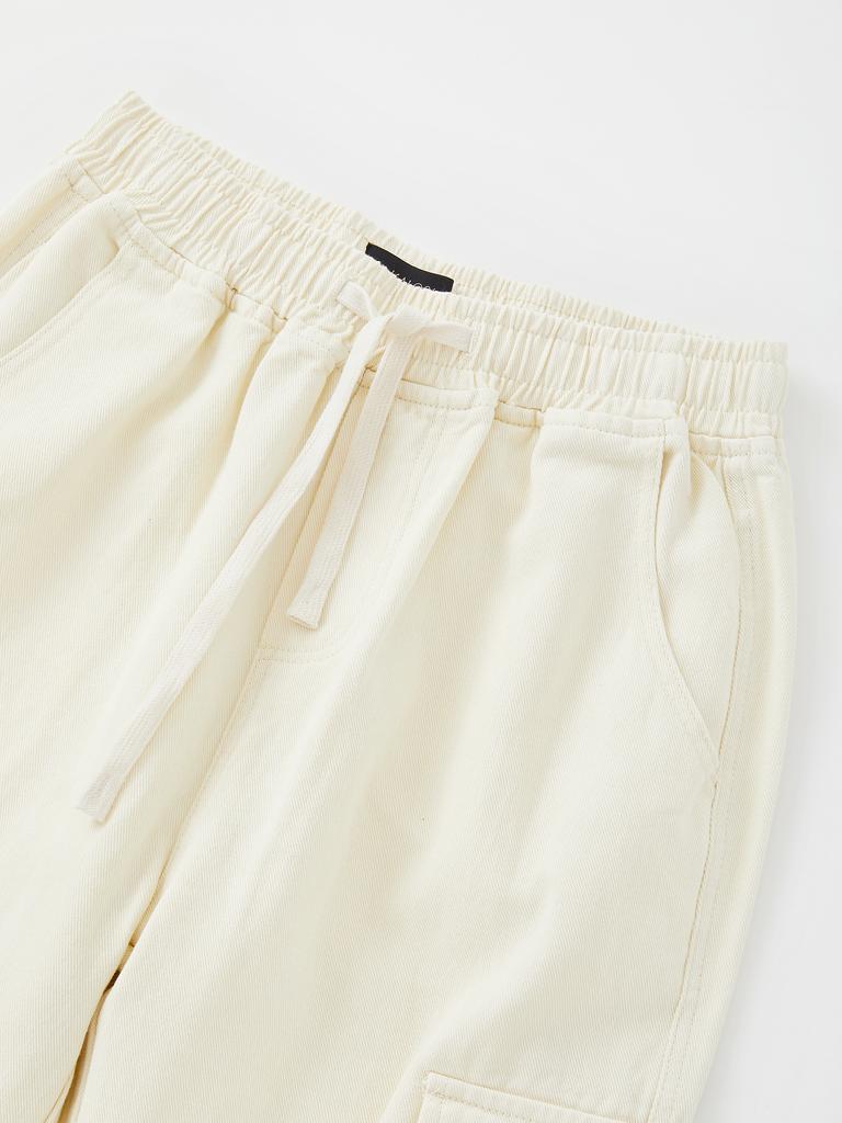 IKALOOK Spring/Autumn Loose Fit Elastic String Cargo Pants Dpt122