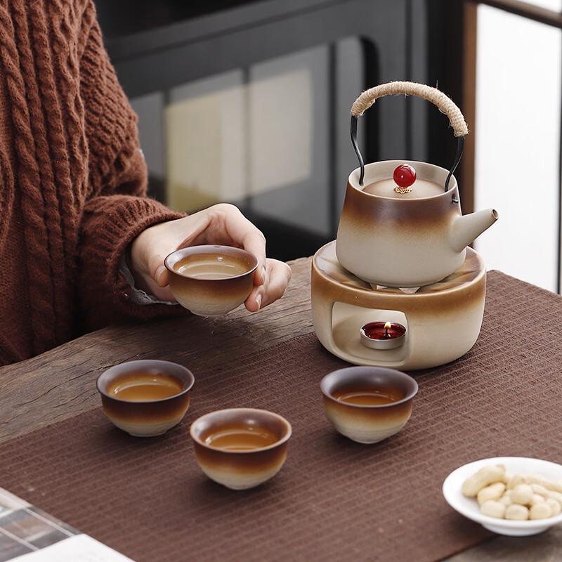 Deou Starlight Wood-Fired Ceramic Tea Set with Stove