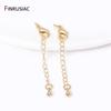 14K Gold Plated Brass Extension Chain Tail Chain Lobster Clasp Extender Chains For Jewelry Making DIY Bracelet Necklace Findings