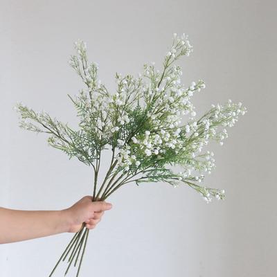 6 ks umělé gypsophily bílé květy falešné květinové stonky pro svatební středové dekorace kytice domácí dekorace