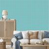 Geometric rhombus wallpaper turquoise, white and celadon 50x1000
