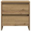 Moderner, Minimalistischer Nachttisch Mit Zwei Schubladen Zur Aufbewahrung, Niedriger Bettseiten-Schrank, 45 X 34 X 44,5 Cm