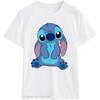 Summer Disney Stitch and Angel Couple Cotton Cartoon T Shirt Men Women Short Sleeve Boys Girls Tees Casual Loose Men Clothes