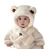 Velvet-Lined Winter Hat & Scarf Set for Kids - Ear Protection, Windproof, Unisex
