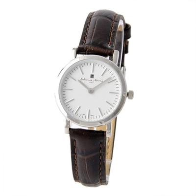 Salvatore Marra Silberne Uhr mit Damenuhrband, SM17151-SSWH/1 [Offizieller Import]