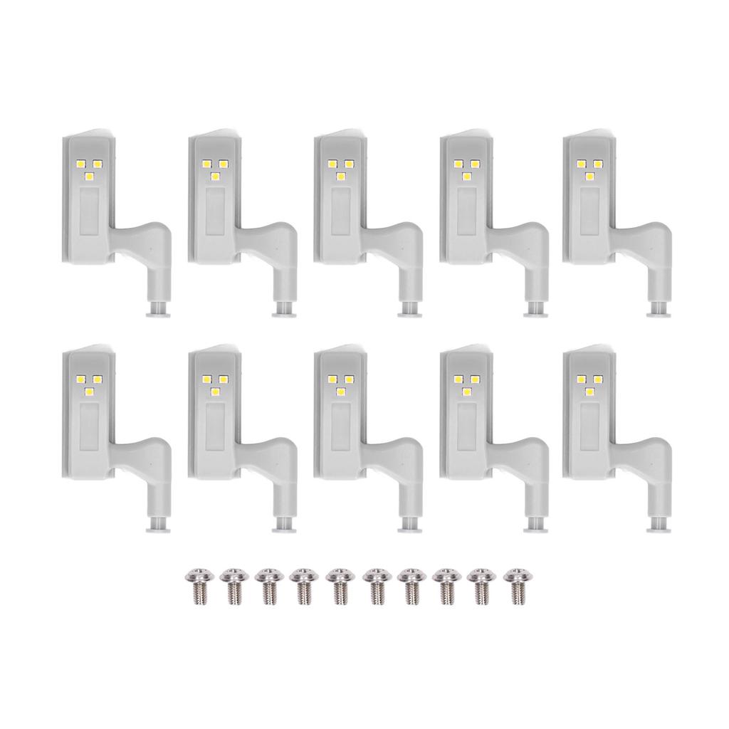 10pcs LED Cabinet Inner Hinge Sensor Light Bedroom Closet Wardrobe Cupboard Night Light