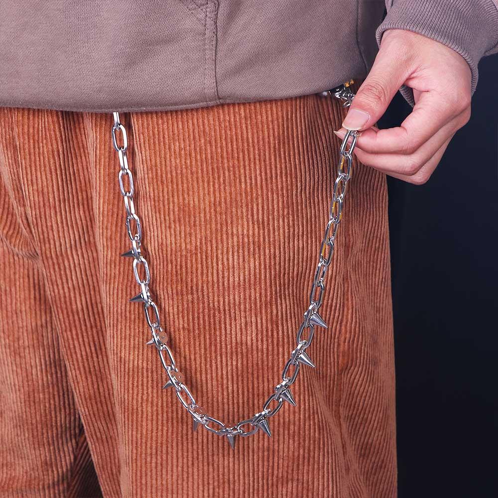 Accessories Zinc Zinc Alloy Rivet Silver Color Student Pants Chain Jeans Accessories Waist Chain Belt Chain