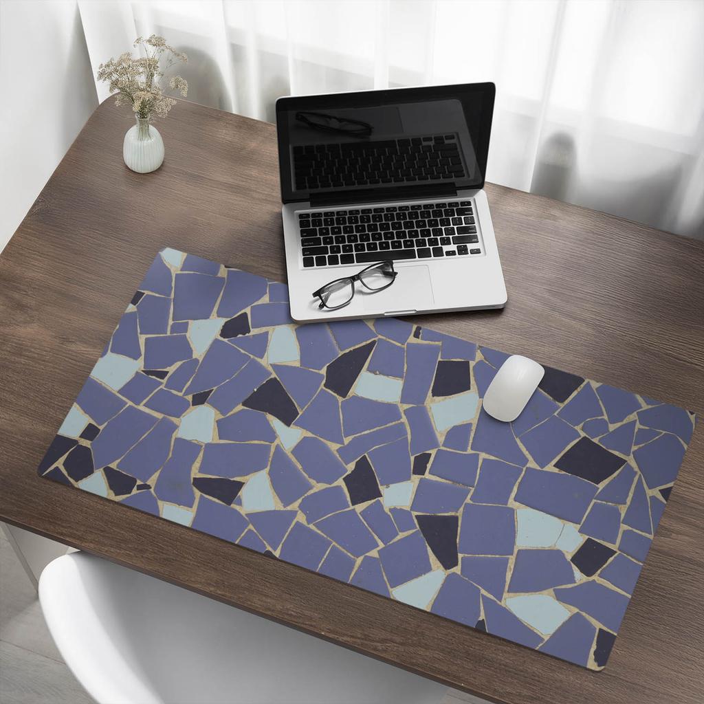 Gamingowa Podkładka Na Biurko Z Grafiką Mozaika Geometryczna 100X50 Cm