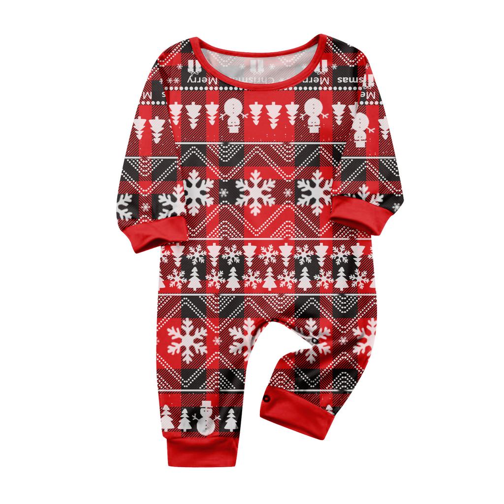 Print Cute Family Set Pajamas, Home Clothes, Family Set Long Sleeve Top Pants Set