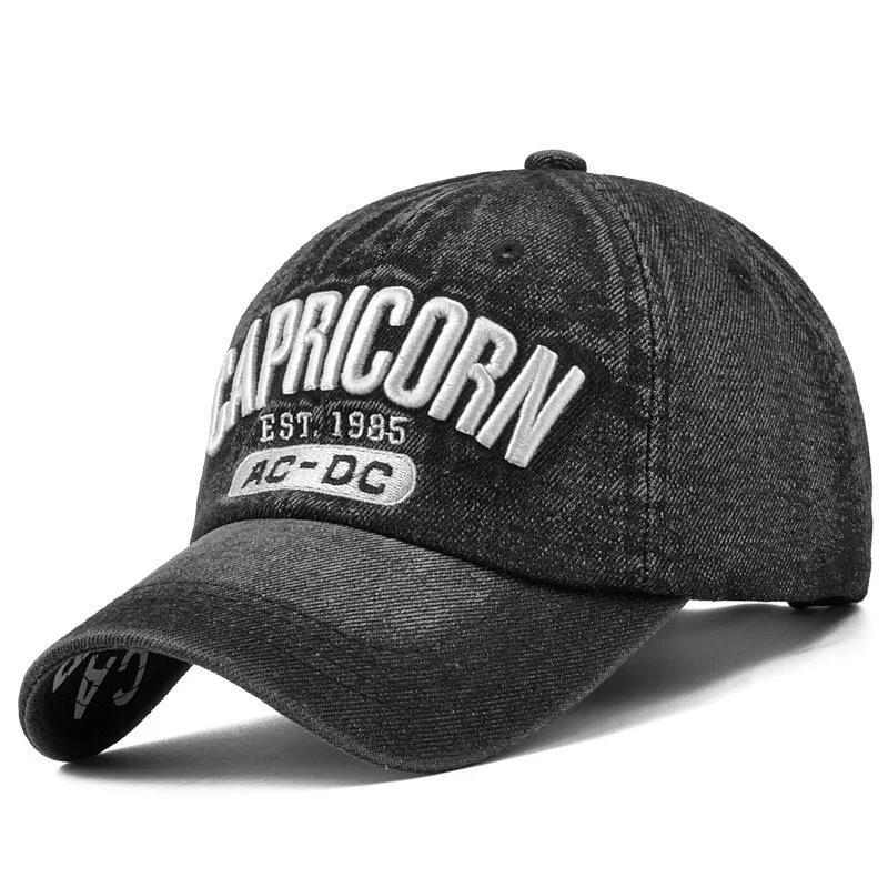 Unisex CAPRICORN Letter Embroidery Baseball Caps Outdoor Adjustable Spring and Autumn Casual Sunscreen Hat