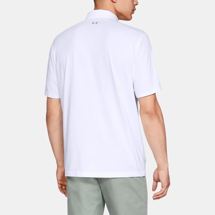 Under Armour Charged Cotton Golf Polo Shirt Men tops White 1321111-100
