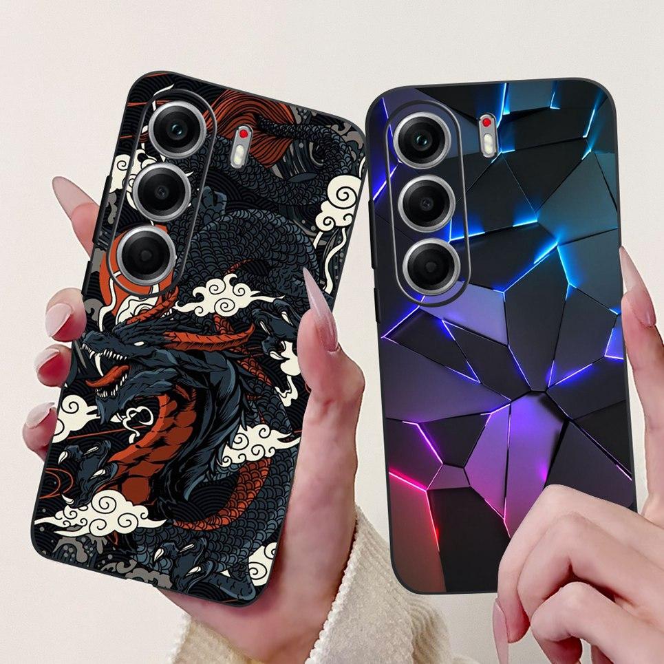 Cool Dragon Lion Tiger Cartoon Pattern Casing For Tecno Camon 40 Pro 5G CM7 Case Camon40 40Pro 5G 6.78" Soft Silicone Back Cover