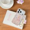 Purple Floral Rabbit Chain Case for iPhone 15/14/16/17 Pro Max