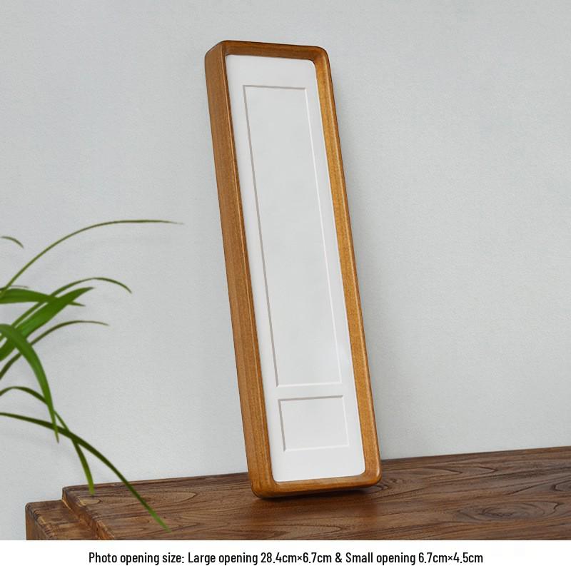 Solid Wood Mortise & Tenon Photo Frame with Round Corners and Beveled Edge for Wedding Dress Display