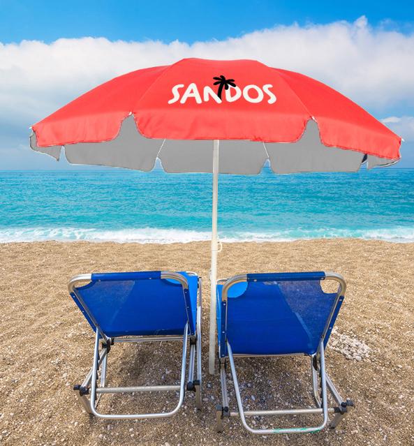 Folding Garden Beach Umbrella, Double, UV, Foldable, Waterproof Cover