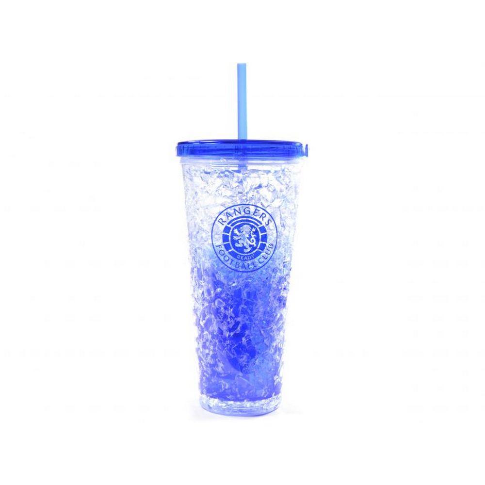 Rangers FC Crest 600ml Freezer Cup With Straw