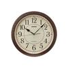 CASIO Wall Clock Wall Clock Radio Clock Wood Grain Step Second Hand Night Second Hand Stop Dark Brown Japanese Room IQ-1021J-5JF