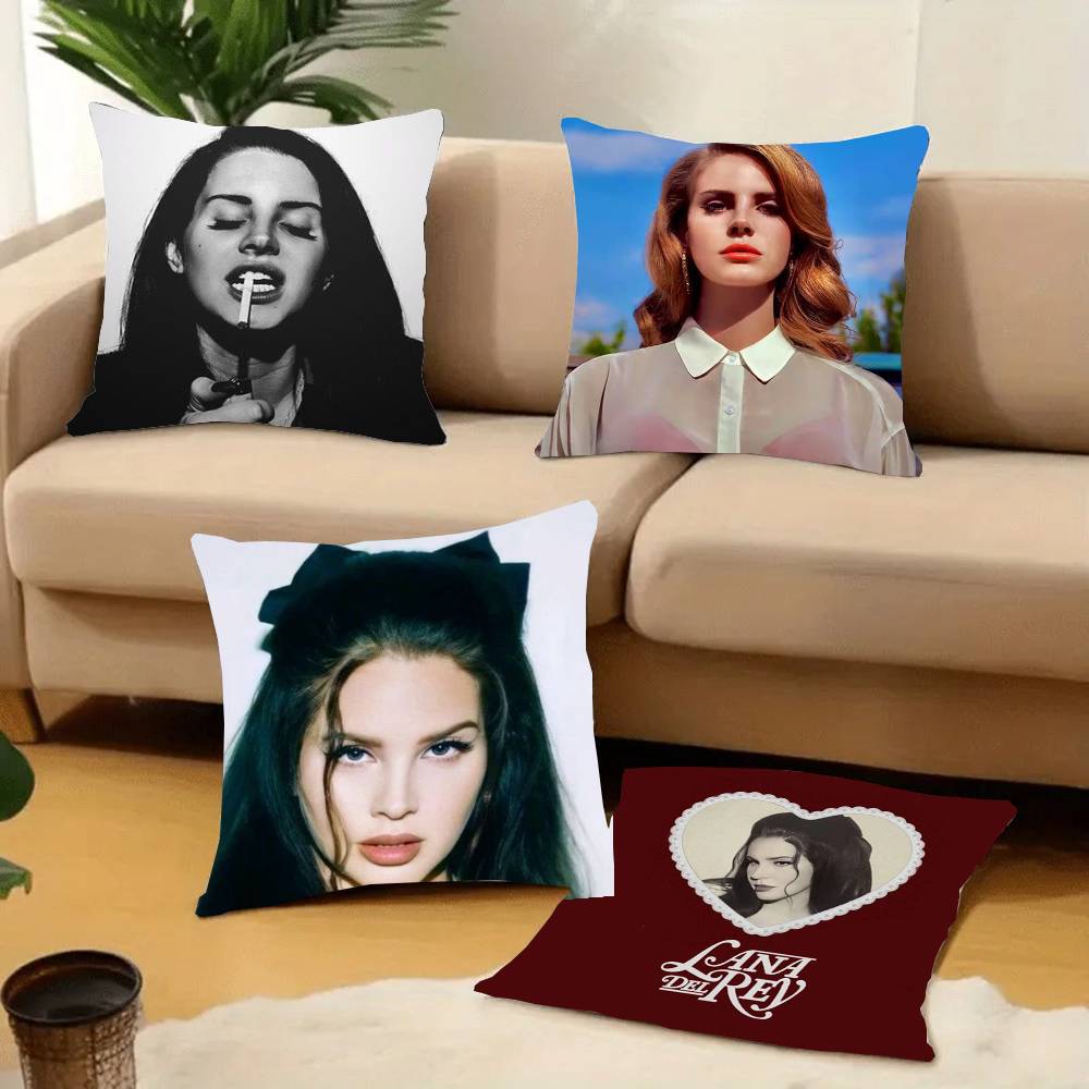 1PC Girl Singer Lana Del Rey Pillow Case Square  Bedroom Sofa Leisure Comfort Cushion Car Home Decoration