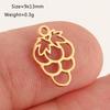5Pcs Strawberry/Cherry/Pineapple/Watermelon Charms Stainless Steel Fruits Pendants DIY Bracelets Necklace Making Jewelry Making