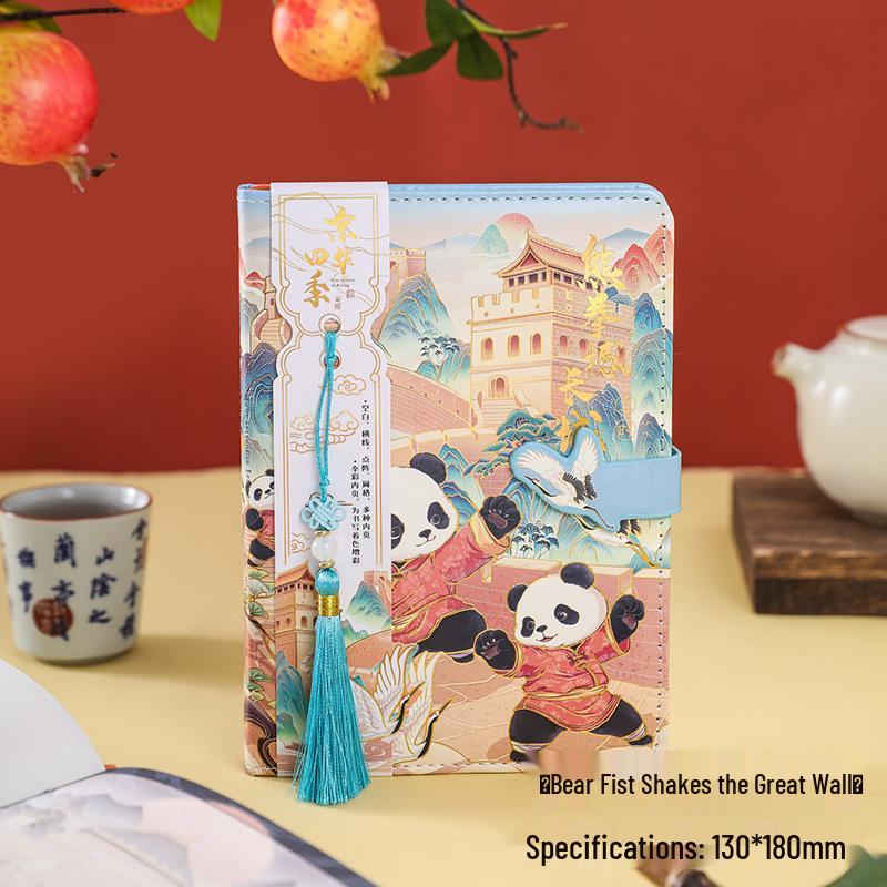 Retro Color Magnetic Buckle Notebook - Jincheng Yunge Series: Classical Architecture Diary - Perfect Student Gift