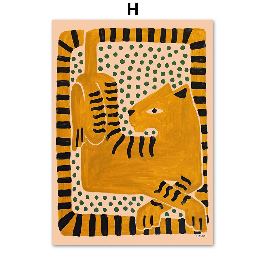 Ancient Egypt Snake Pattern Tiger Eye Abstract Poster Nordic Poster Wall Art Print Canvas Painting Picture For Living Room Decor