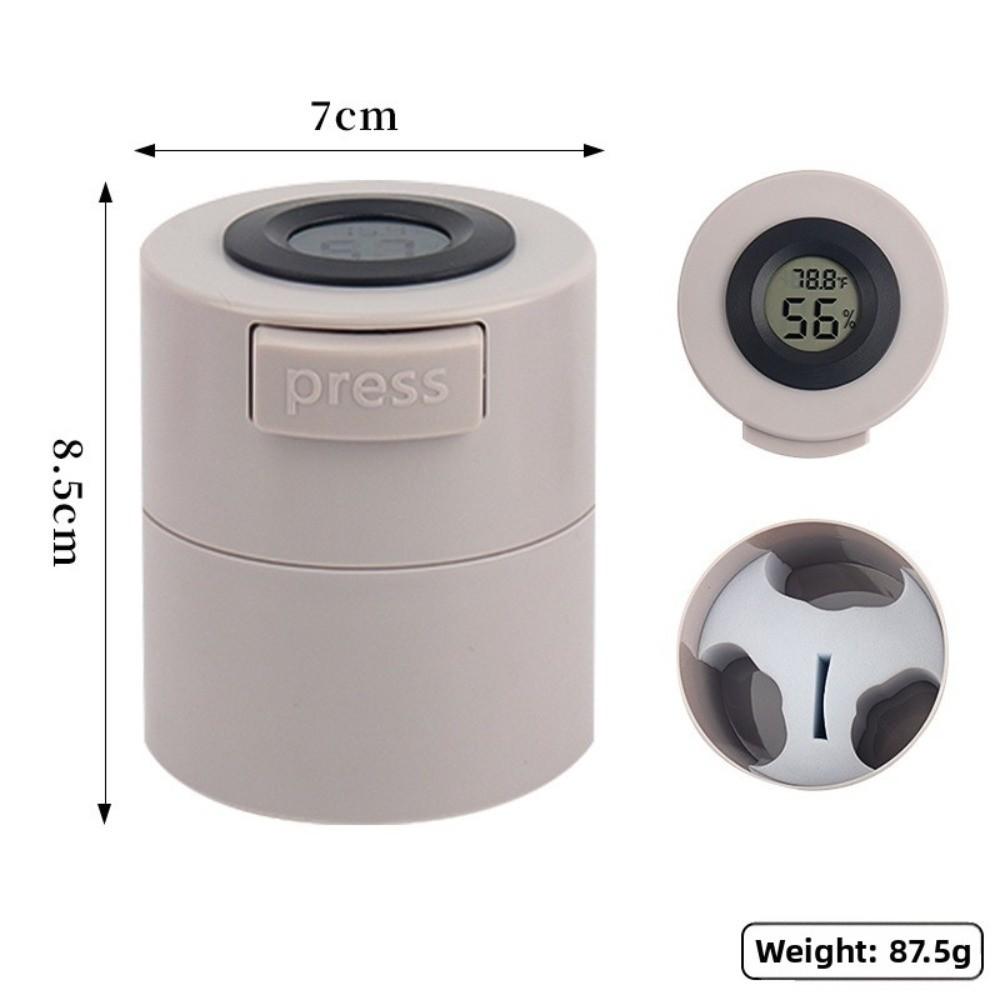 1pcs Plastic Eyelash Glue Storage Tank Temperature Humidity Digital Display Lashes Adhesive Jar