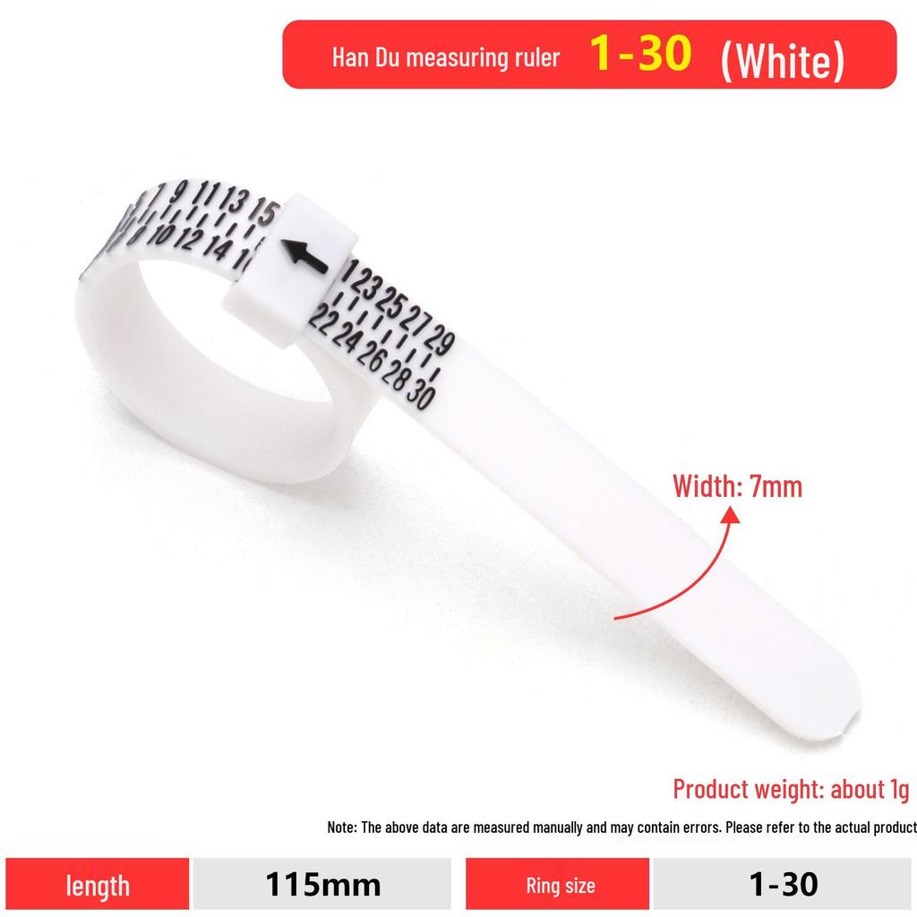 Portable Finger Ring Size Measuring Tape - Soft & Flexible Ruler for Accurate Finger Circumference Measurement