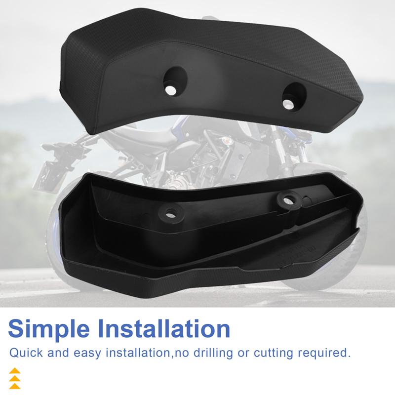 #222J Motorcycle Accessories Side Radiator Cover Guard Front Fairing for YAMAHA MT-07 MT07 FZ07 2012-2017 (Black)