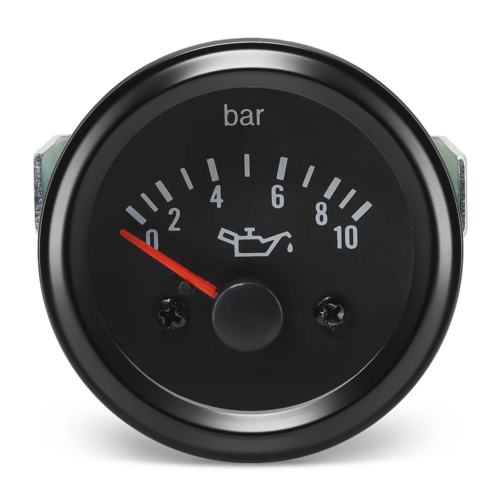 52mm Pointer Oil Pressure Gauge Waterproof Meter Water Temperature/oil Temperature Gauge /voltage 8-16V/18-32V for Car 0-10bar