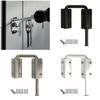 Door Bolt Fastener Metal Body with Adhesive Tape and Screws for Door Window Cabinet Fitting In Home Repair Use