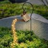 Solar-Gießkannenlichter, wasserdichte Außenduschlichter, LED-Feenlampe, hängende Retro-Metalllaterne für die Gartendekoration