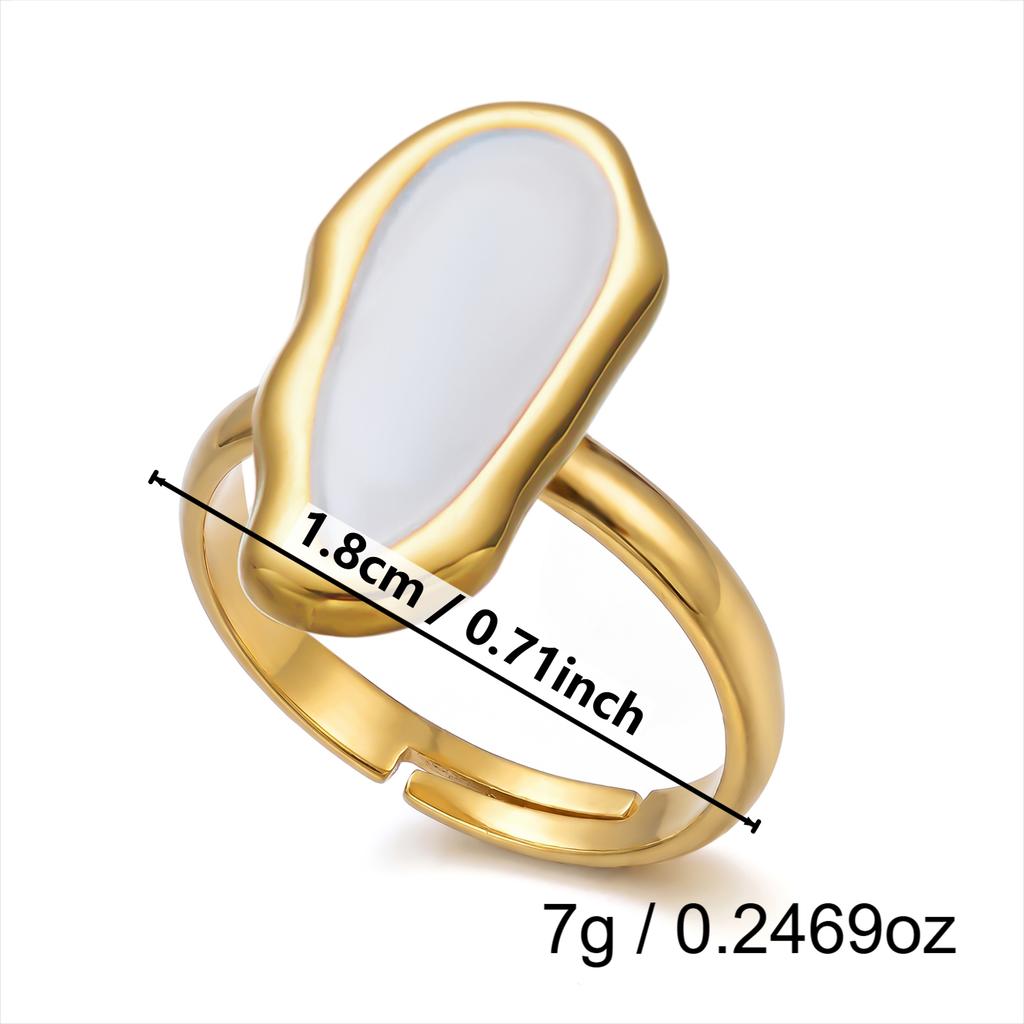Stainless Steel Exquisite Butterfly Heart Finger Ring for Women Personality Irregular Round Ring Waterproof Versatile Jewelry