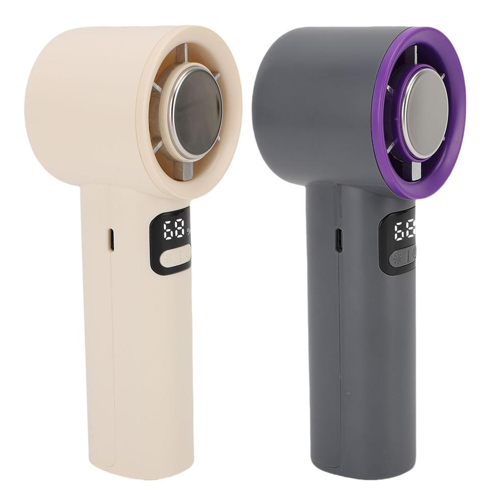 Portable Handheld Fan 100 Speed LED Digital Display Personal Cooling Fan Rechargeable Battery Operat