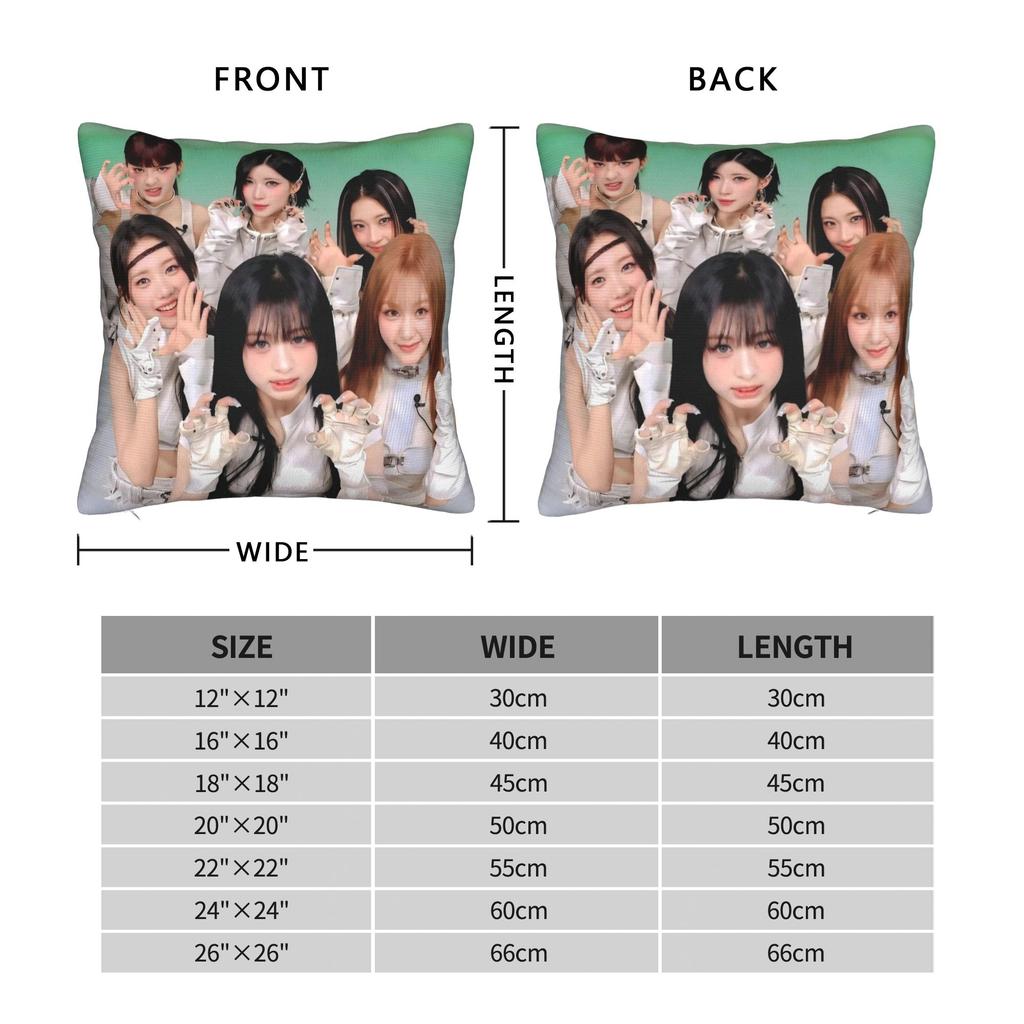 Kpop Style Babymonsters Group Pillowcase Printing Polyester Cushion Cover Decoration Throw Pillow Case Cover Home Square 40*40Cm