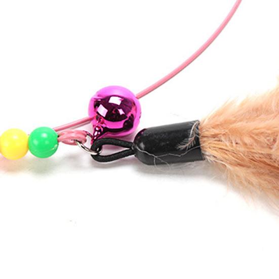 Feather Stick Interactive Bendable Steel Wire Cat Teaser Stick for Leisure