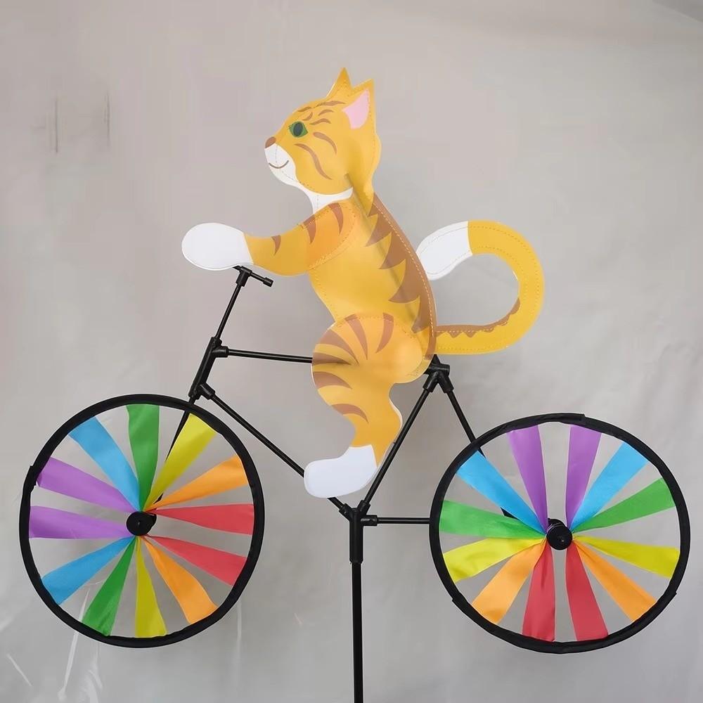 Cartoon Modelling Animal Riding Windmill Three-dimensional Cartoon Garden Yard Decoration  Outdoor