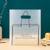 50Pcs Plastic Frosted Snowflake Pattern Coffee Bread Shop Bakery Cookies Pastry Nougat Food Takeaway Handbags Packaging Bags