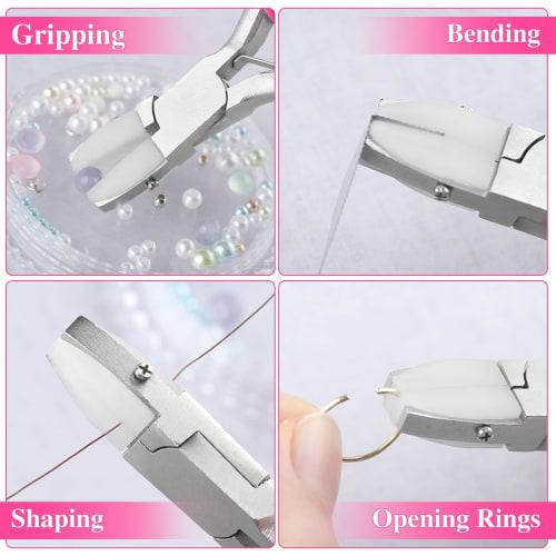 LEONTOOL Mini and Micro Flat Nose Pliers for Clasp Purses, with Dual Tips, Replacement Flat Nose Pliers, Accessory Tool, Clasp Holder, Finishing Plier