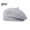 Outdoor Shopping Headgear Knitted Beret Hat for Women Winter Warm Painter Cap Fleece Soft Lined Cap Lined Cozy Solid Color Artist Cold Weather