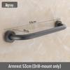 Gunmetal Grey Stainless Steel Anti-Slip Corner Grab Bar for Elderly