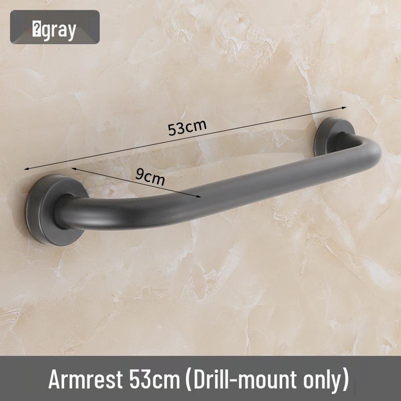 Gunmetal Grey Stainless Steel Anti-Slip Corner Grab Bar for Elderly