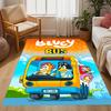 Tappeti Antiscivolo a Tema Bluey's Bus Adventure - Arredamento per la Casa in Poliestere, Adatti per Camere da Letto, Soggiorni, Ingressi, Studi e Decorazioni