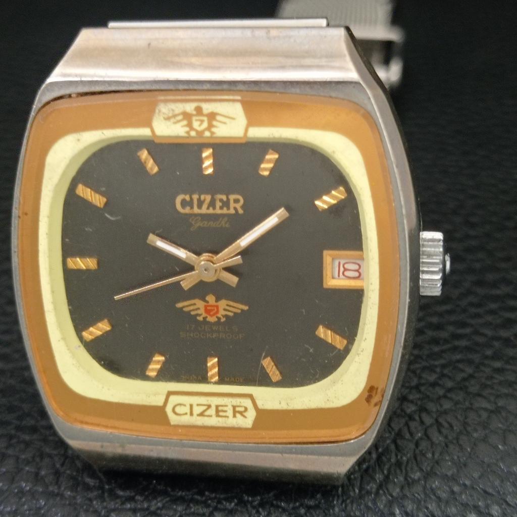 RĘCZNY NAKRĘCANY VINTAGE CIZER INDIAN MĘSKI ODNOWIONY ORYGINALNY CYFERBLAT ZEGarek a704661-1