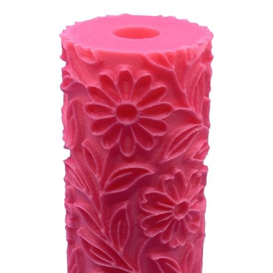 1Pc/1 Set Polymer Clay Flower Texture Roller Pottery Clay Modeling Patterned Roller DIY Household Ceramic Slab Clay Tile Textured Embossing Tools