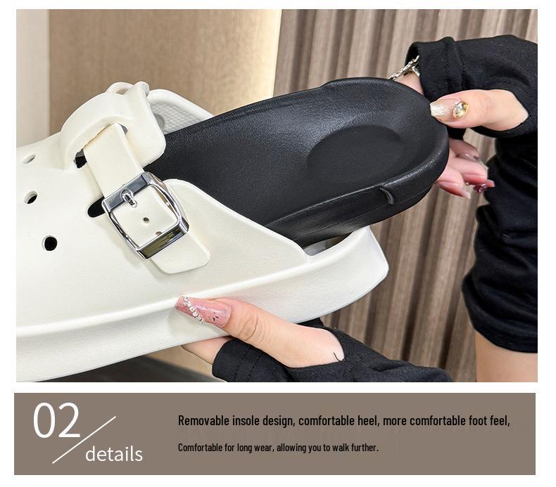 2026 Women's Summer EVA Closed-Toe Half-Slippers - Non-Smelly, Versatile, Fashionable Outdoor Footwear